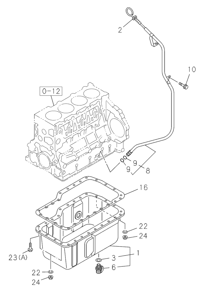 Схема запчастей Case CX210C NLC - (10.102.01) - OIL PAN (10) - ENGINE