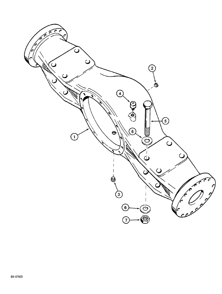 Схема запчастей Case 921 - (6-060) - FRONT AXLE MOUNTING AND HOUSING (06) - POWER TRAIN