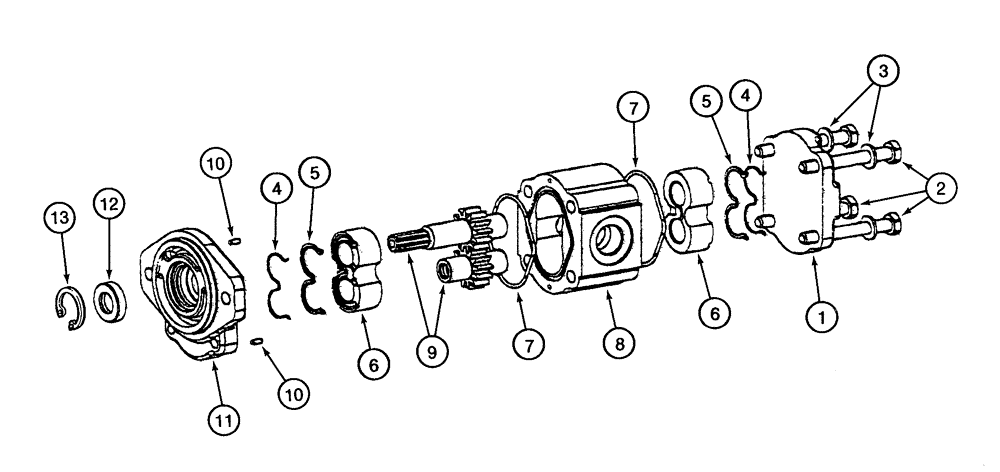 Схема запчастей Case 821C - (07-16) - PUMP ASSY BRAKE (07) - BRAKES