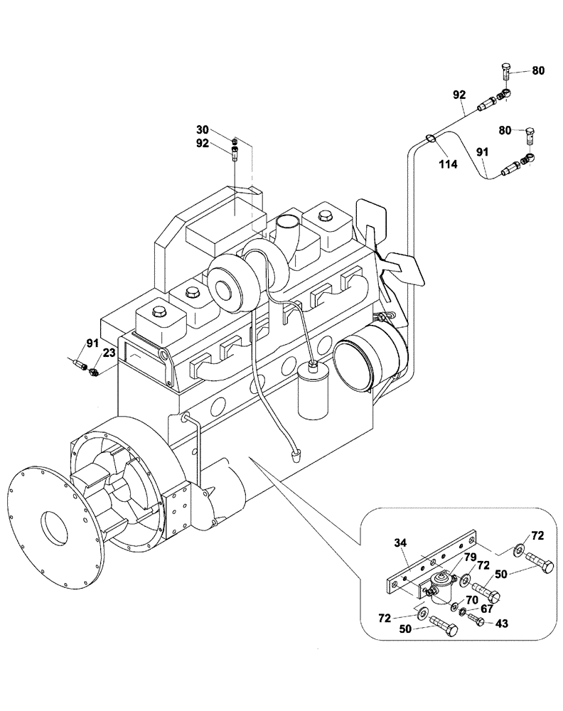 Схема запчастей Case SV216 - (03-001-00[02]) - FUEL - SYSTEM - ENGINE - IF USED (03) - FUEL SYSTEM