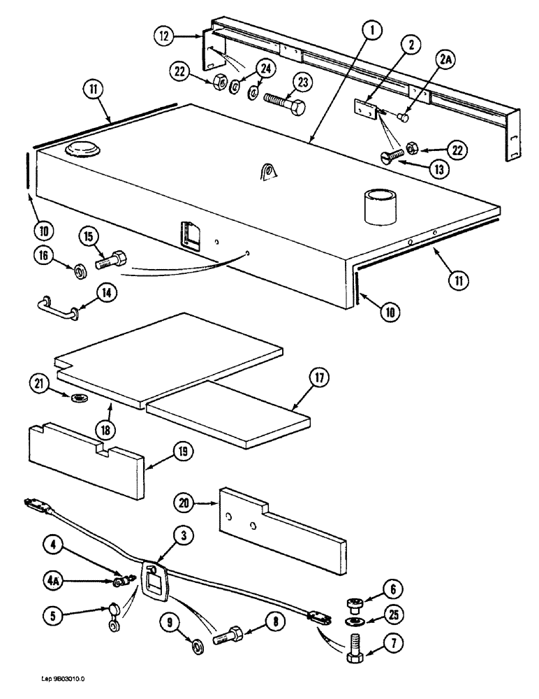 Схема запчастей Case 1088 - (9B-08) - ENGINE UPPER ACCESS COVER, P.I.N. FROM 20214 AND AFTER, P.I.N. FROM 106906 AND AFTER (09) - CHASSIS/ATTACHMENTS