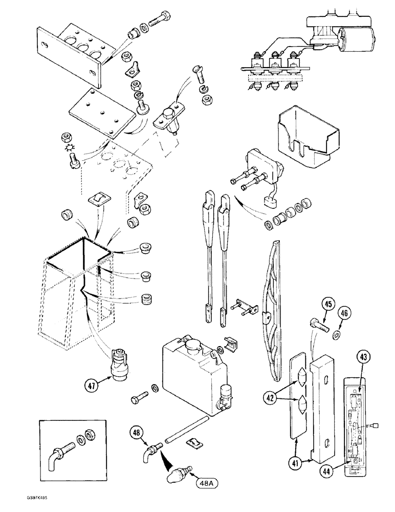 Схема запчастей Case 170C - (4-26) - CAB ELECTRICAL COMPONENTS (04) - ELECTRICAL SYSTEMS