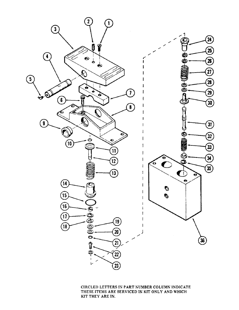 Схема запчастей Case 50 - (254) - MODULATOR FOOT CONTROL VALVE, (USED ON UNITS W/ SN. 6279926-6280344)(SN.6279926 AND AFTER), (35) - HYDRAULIC SYSTEMS