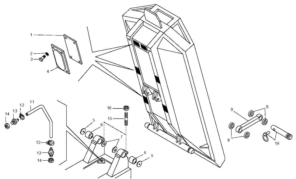 Схема запчастей Case 325 - (5.800A[09]) - DUMP BOX LINKAGE (87442881) (10) - Cab/Cowlings