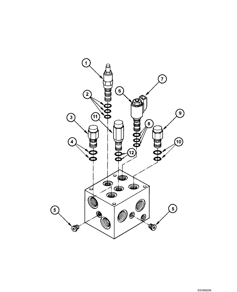 Схема запчастей Case 845 - (08.30A[00]) - ENGINE COOLING - HYDRAULIC VALVE (08) - HYDRAULICS