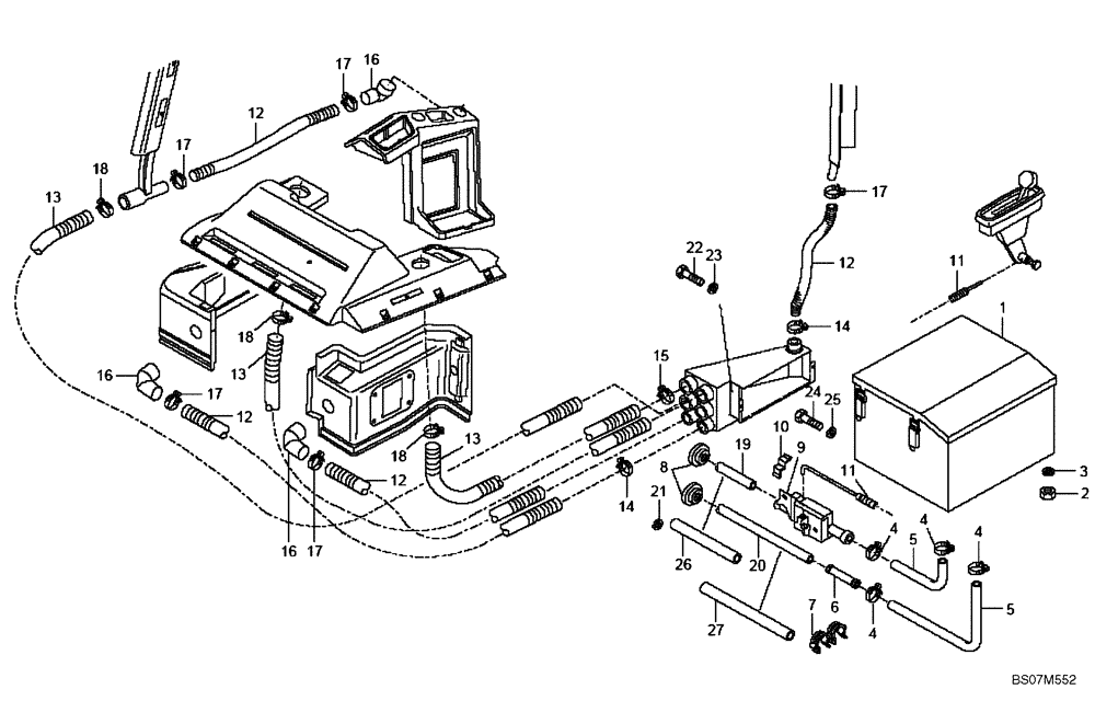 Схема запчастей Case 325 - (5.652A[15B]) - ROPS - CAB HEATER (87637755) (325 NA / PIN HHD00010 AND AFTER) (10) - Cab/Cowlings