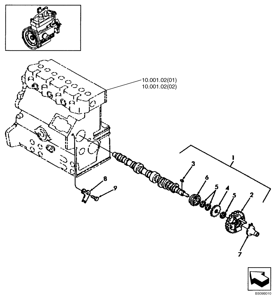 Схема запчастей Case SR150 - (10.106.01) - CAMSHAFT (10) - ENGINE