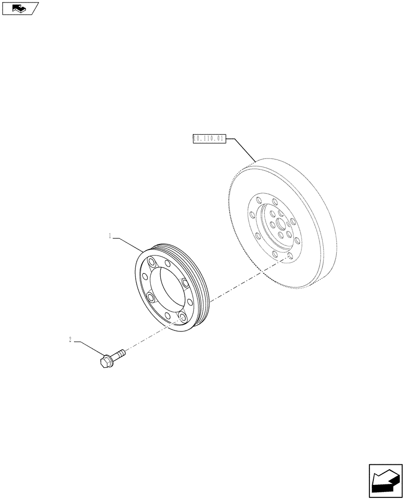 Схема запчастей Case F4DFE613E A002 - (10.103.04) - PULLEY - CRANKSHAFT (2854365) (10) - ENGINE