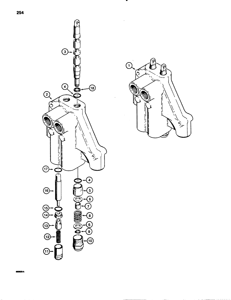 Схема запчастей Case 780B - (254) - STABILIZER CONTROL VALVE (08) - HYDRAULICS