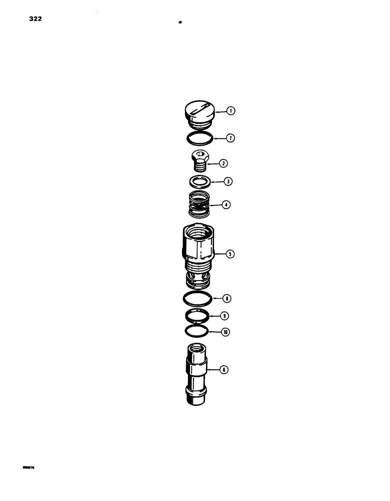 Схема запчастей Case 850B - (322) - D78449 ANTICAVITATION VALVE, USED IN ALL CONTROL VALVE LIFT SECTIONS (07) - HYDRAULIC SYSTEM