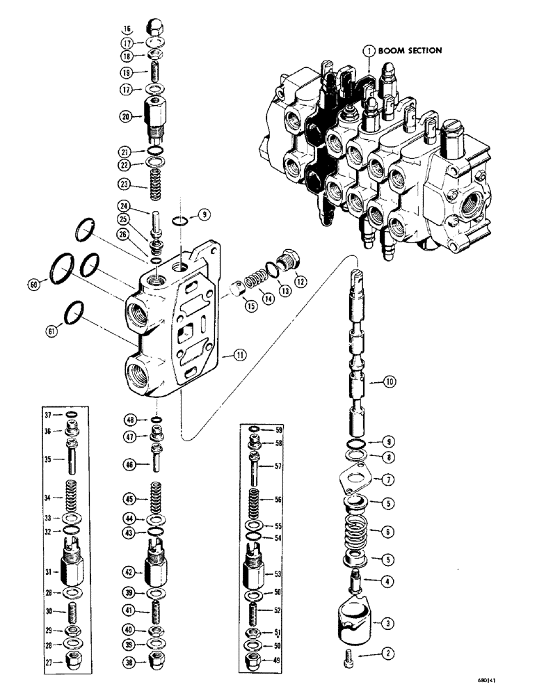 Схема запчастей Case 23 - (090) - D34209 BACKHOE BOOM SECTION 