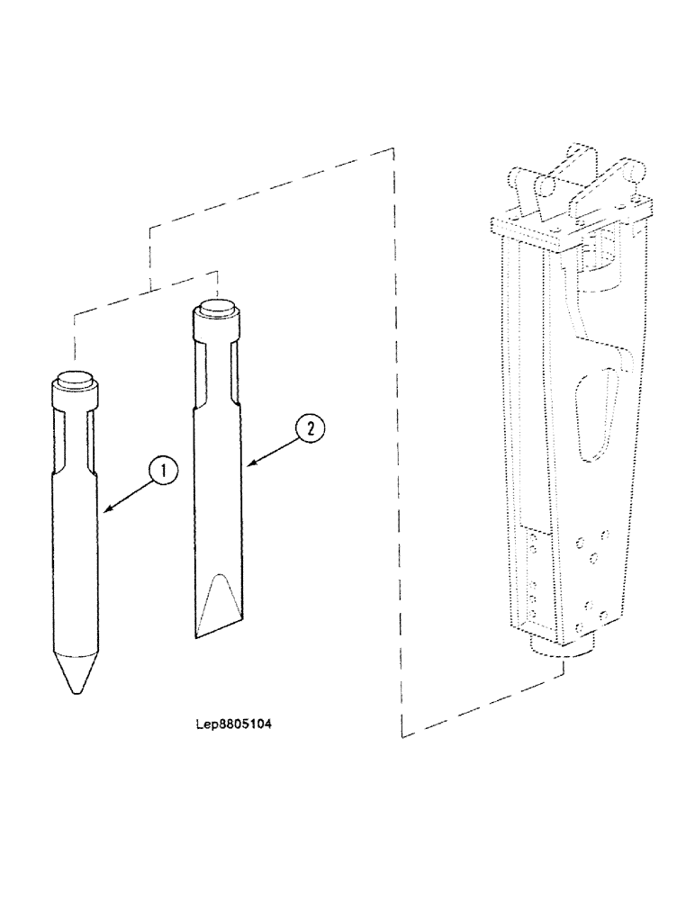 Схема запчастей Case 688C - (9G-76) - PICK HAMMER TOOLS (MONTABERT) (05.1) - UPPERSTRUCTURE CHASSIS/ATTACHMENTS