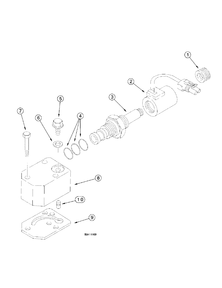 Схема запчастей Case 580L - (6-058) - TRANSMISSION ASSEMBLY, SOLENOID VALVE - FOUR WHEEL DRIVE (06) - POWER TRAIN