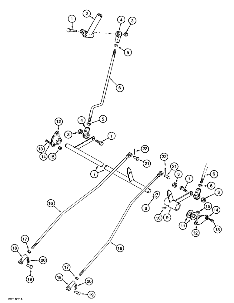 Схема запчастей Case 1838 - (6-04) - LOADER CONTROLS, USED ON MODELS WITH HAND CONTROLS (06) - POWER TRAIN