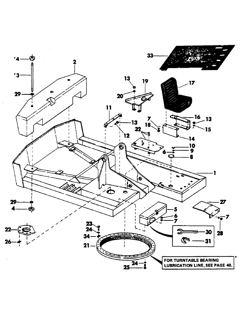 Схема запчастей Case 40EC - (038) - TURNTABLE, COUNTERWEIGHT, BEARING AND ATTACHING PARTS (04) - UNDERCARRIAGE