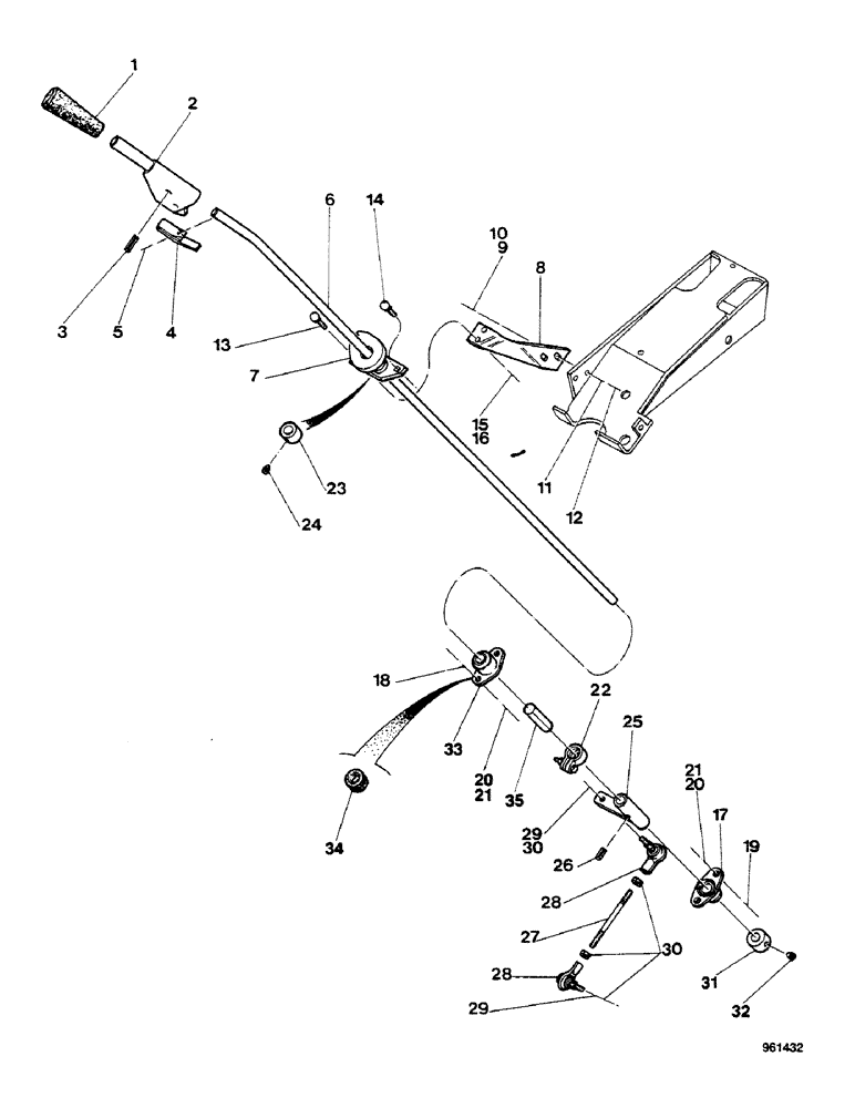 Схема запчастей Case 580G - (150) - SHUTTLE CONTROL AND LINKAGE (06) - POWER TRAIN