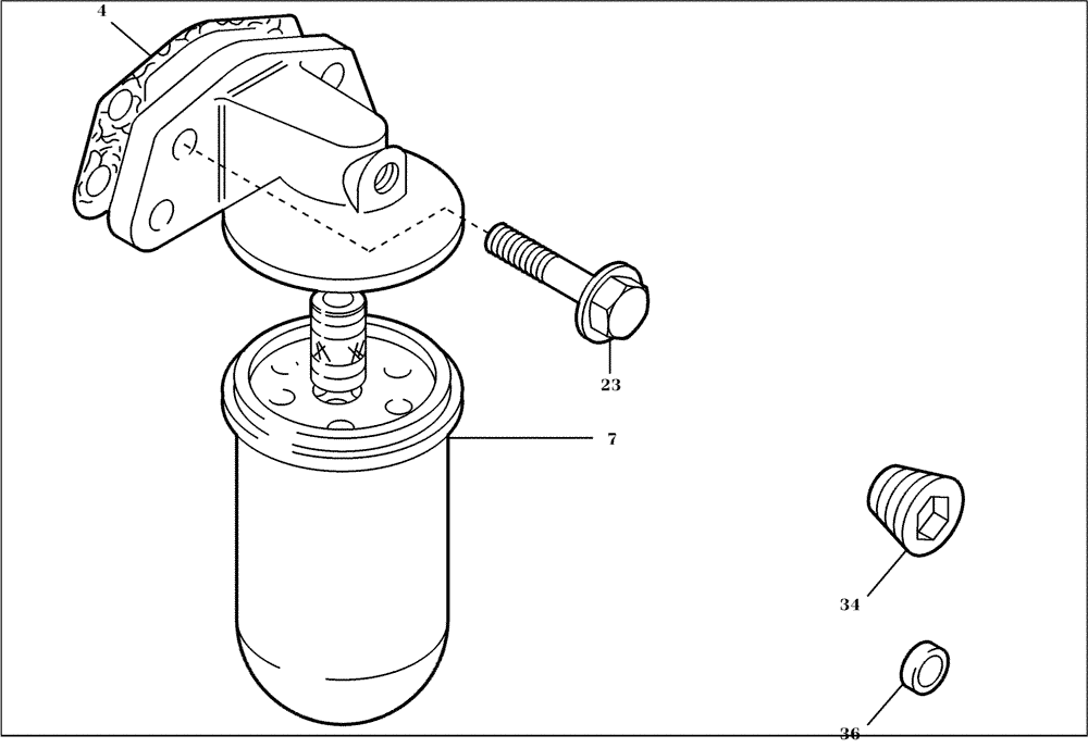 Схема запчастей Case 321D - (95.054[001]) - OIL FILTER (S/N 591052-UP) No Description