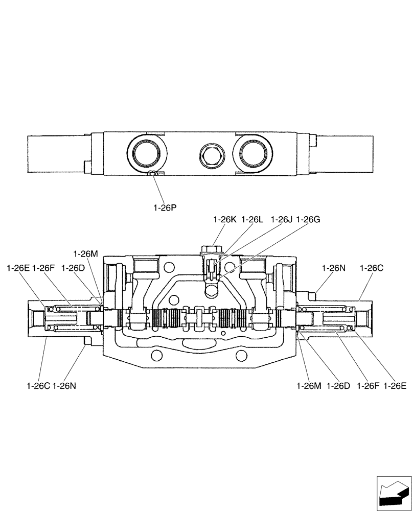 Схема запчастей Case CX50B - (01-023[16]) - VALVE INSTAL (35) - HYDRAULIC SYSTEMS