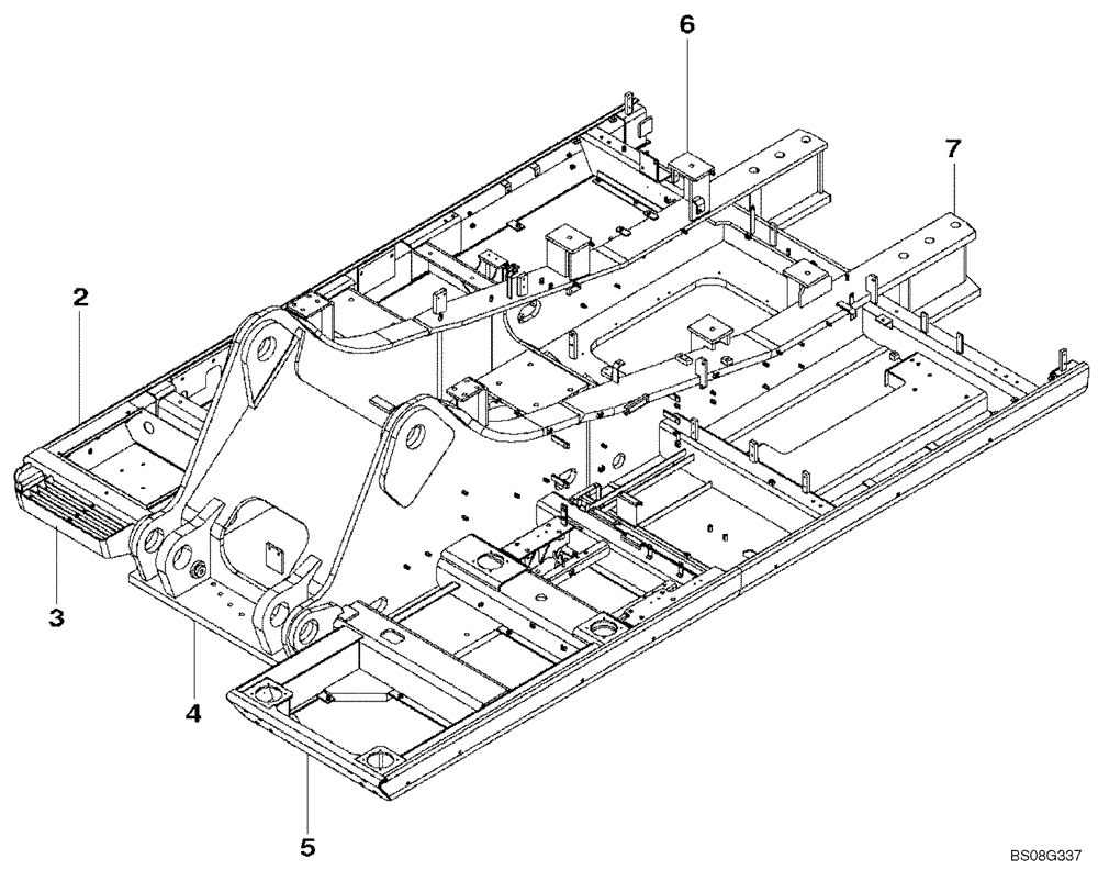 Схема запчастей Case CX470B - (09-02) - TURNTABLE (09) - CHASSIS