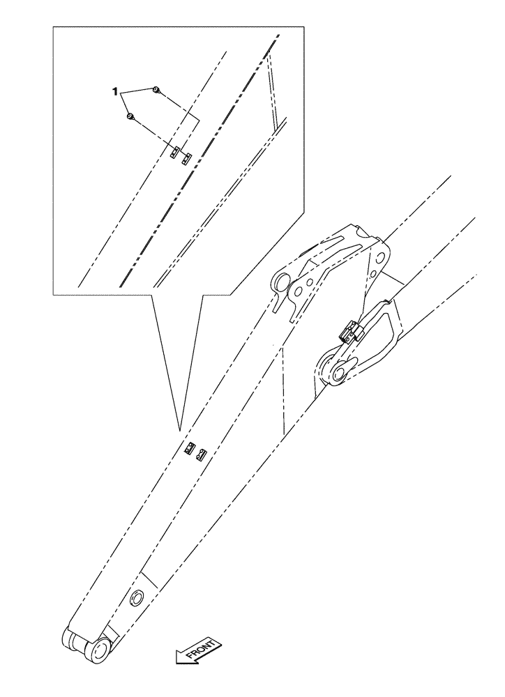 Схема запчастей Case CX470C - (09-204-00[01]) - DIPPER - 2.53 M - BRACKET (05.1) - UPPERSTRUCTURE CHASSIS/ATTACHMENTS