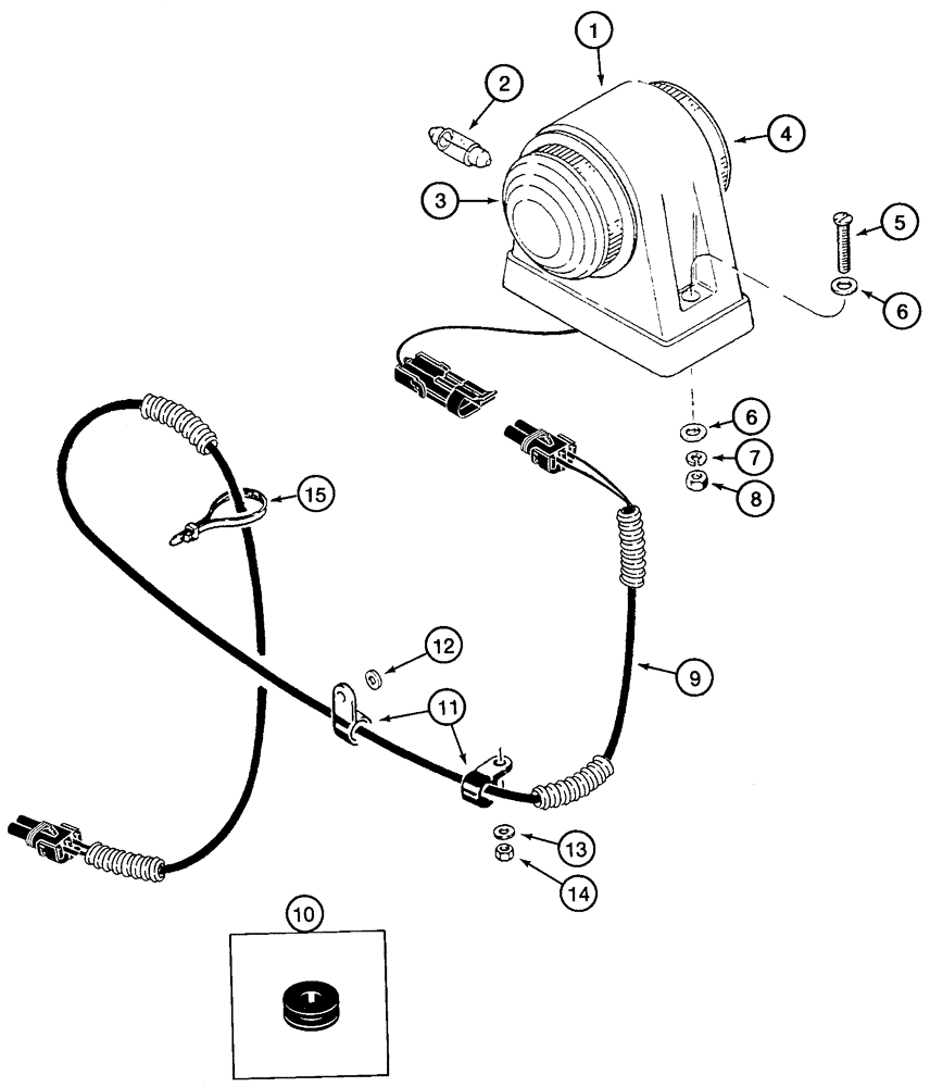 Схема запчастей Case 821C - (04-26) - LAMPS CLEARANCE, FRONT AND REAR (04) - ELECTRICAL SYSTEMS