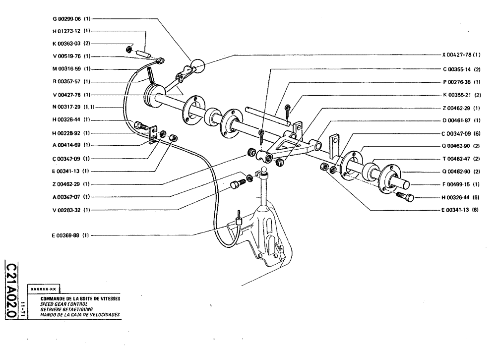 Схема запчастей Case TY45 - (C21 A02.0) - SPEED GEAR CONTROL (05) - UPPERSTRUCTURE CHASSIS