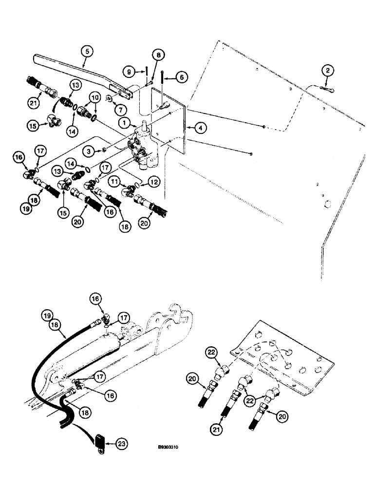 Схема запчастей Case 660 - (8-085E) - CRUMBER HYDRAULIC CIRCUIT (08) - HYDRAULICS