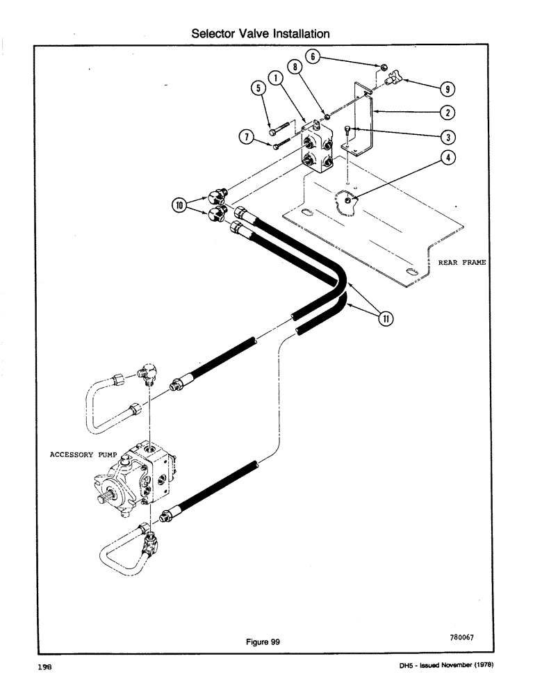 Схема запчастей Case DH5 - (198) - SELECTOR VALVE INSTALLATION (35) - HYDRAULIC SYSTEMS