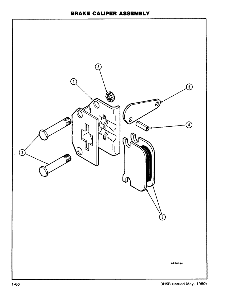 Схема запчастей Case DH5 - (1-60) - BRAKE CALIPER ASSEMBLY (33) - BRAKES & CONTROLS