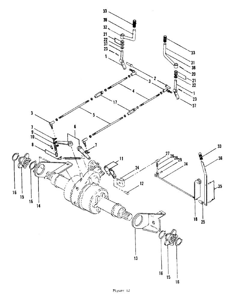 Схема запчастей Case 700 - (26) - STEERING LINKAGE 