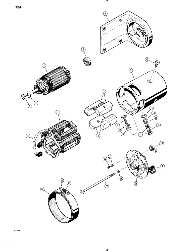 Схема запчастей Case W11 - (124) - L78437 AUXILIARY STEERING MOTOR (05) - STEERING