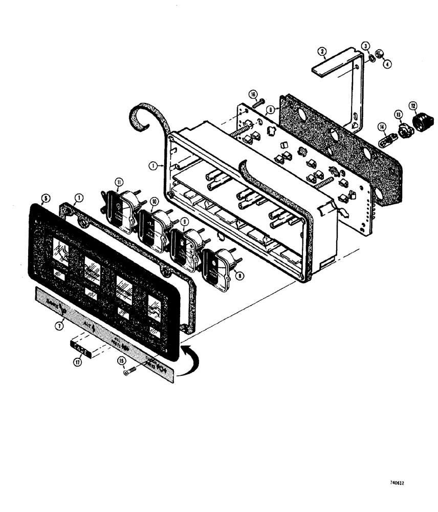 Схема запчастей Case W20 - (065A) - ELECTRICAL SYSTEM FRONT HARNESS AND INSTRUMENT PANELS TRACTOR S.N. 9115403 AND AFTER (04) - ELECTRICAL SYSTEMS