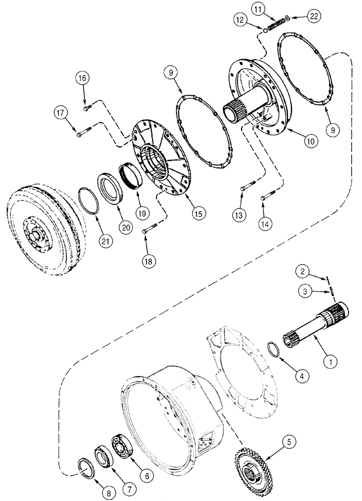 Схема запчастей Case 921C - (06-20D) - TRANSMISSION INPUT SHAFT (06) - POWER TRAIN