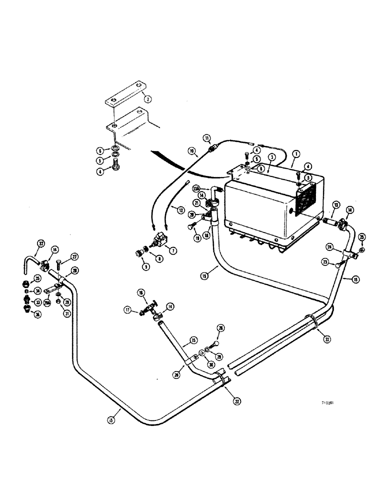 Схема запчастей Case W7E - (247A) - CAB HEATER (09) - CHASSIS/ATTACHMENTS