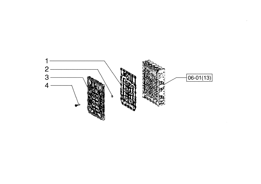 Схема запчастей Case 865B - (06-01[14]) - TRANSMISSION, VALVE PLATES - (TORQUE CONVERTER) (06) - POWER TRAIN