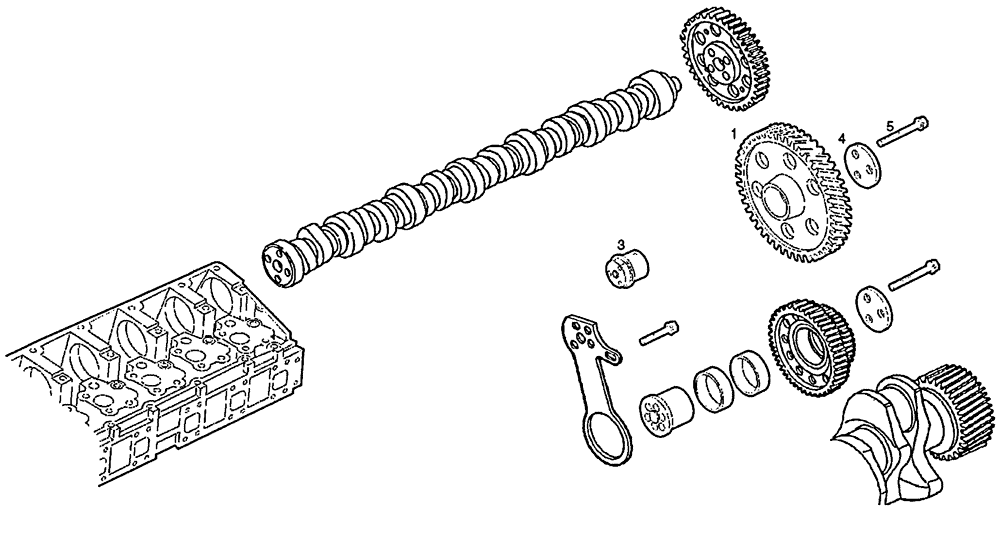 Схема запчастей Case 327B - (01A02000291[001]) - TIMING SYSTEM - IDLER GEAR LG (87600162) (01) - ENGINE