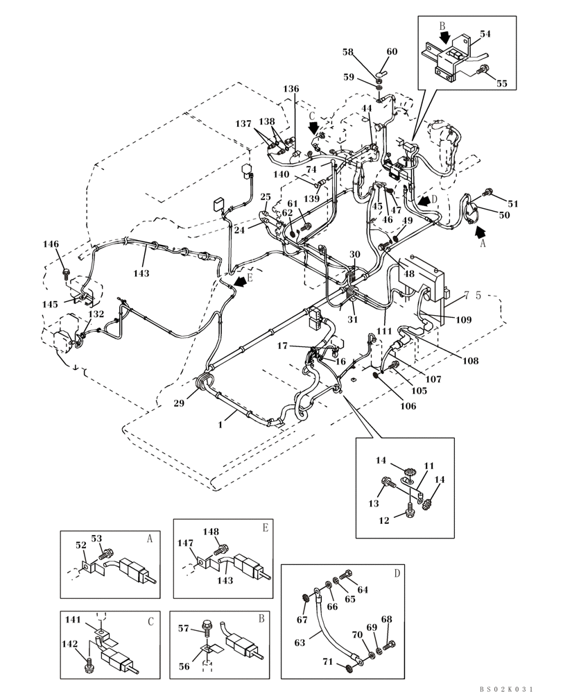 Схема запчастей Case CX330 - (04-06) - HARNESS, MAIN - CHASSIS, UPPERSTRUCTURE (04) - ELECTRICAL SYSTEMS