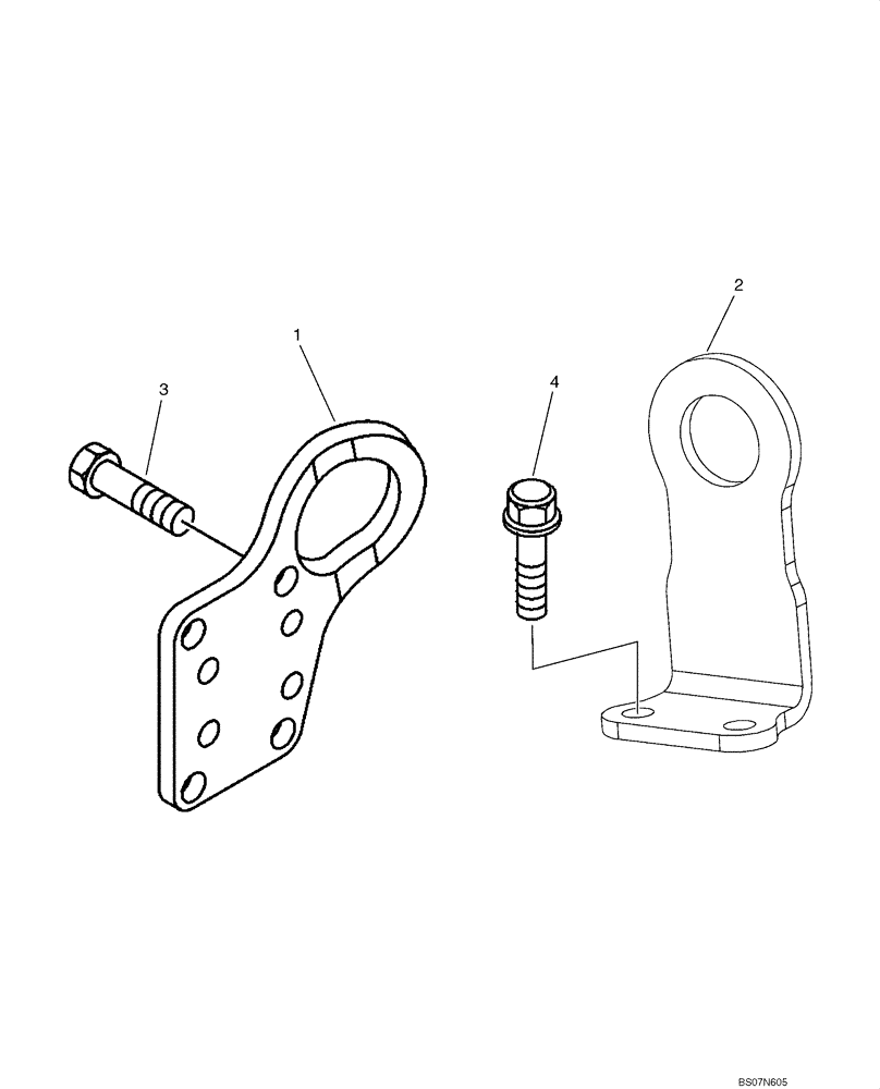 Схема запчастей Case 850L - (02-41) - ENGINE - LIFT HOOKS (02) - ENGINE