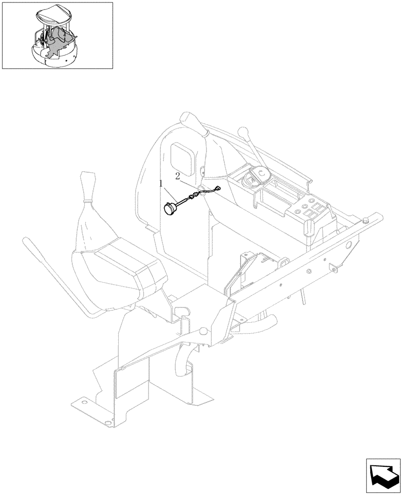 Схема запчастей Case CX27B - (1.070[11]) - CONTROL OPERATORS - SOCKET (01) - Section 1