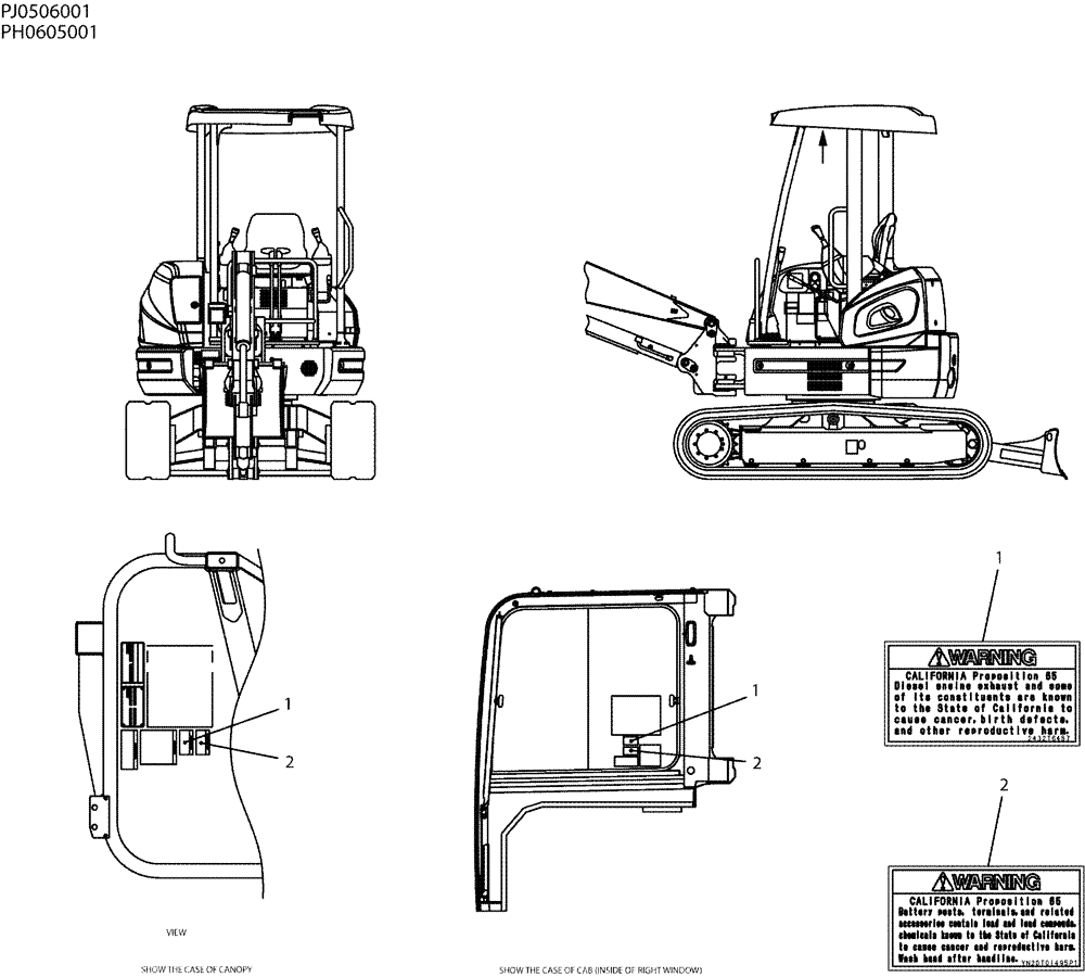 Схема запчастей Case CX50B - (06-009) - NAME PLATE INSTAL, P/N PW22T00183F1 (90) - PLATFORM, CAB, BODYWORK AND DECALS