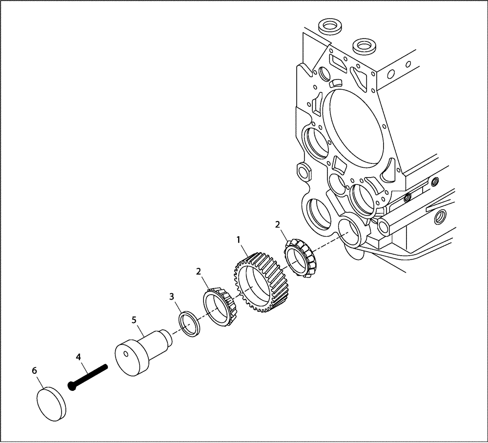 Схема запчастей Case 330B - (18A00000985[001]) - INTERMEDIAITE SHAFT (87515159) (03) - Converter / Transmission