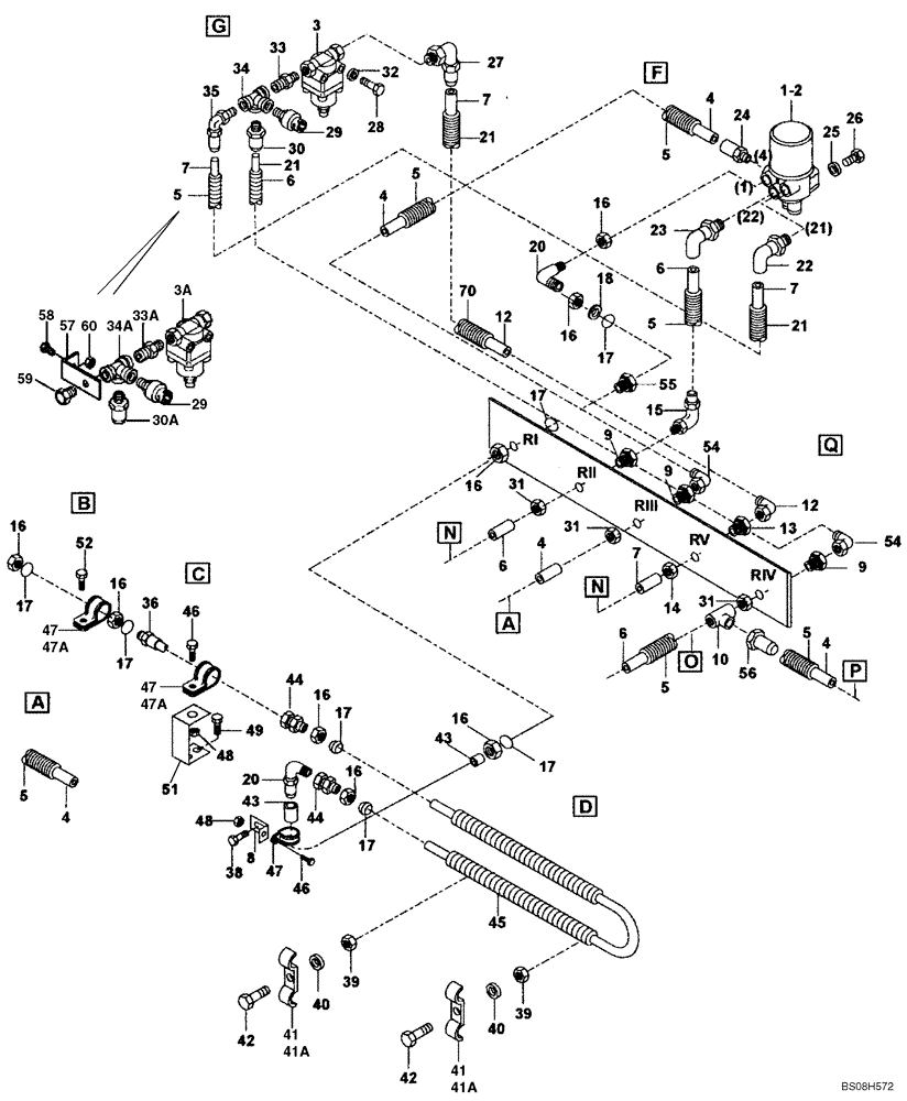 Схема запчастей Case 330B - (49A01010936[001]) - RECEIVER / DRYER PNEUMATICS W/O RETARDER (87559448) (09) - Implement / Hydraulics / Frame / Brakes