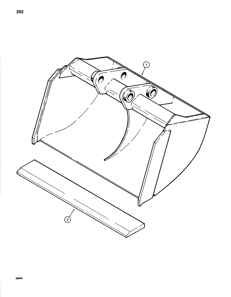 Схема запчастей Case 1280B - (292) - DITCH BUCKET (09) - CHASSIS/ATTACHMENTS