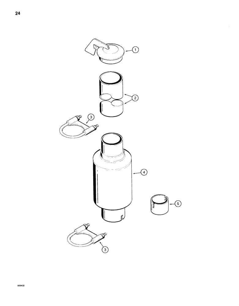 Схема запчастей Case 1280B - (024) - OPTIONAL SPARK ARRESTER, DETROIT DIESEL ENGINE (02) - ENGINE