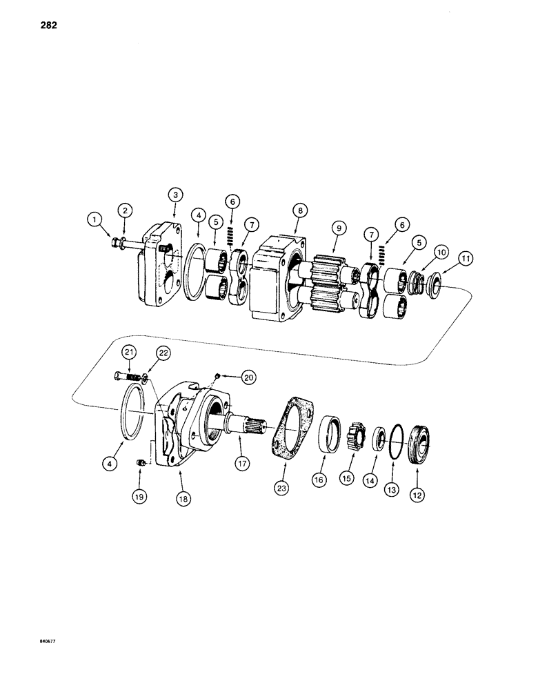 Схема запчастей Case 880C - (282) - S33530 SWING HYDRAULIC MOTOR (07) - HYDRAULIC SYSTEM