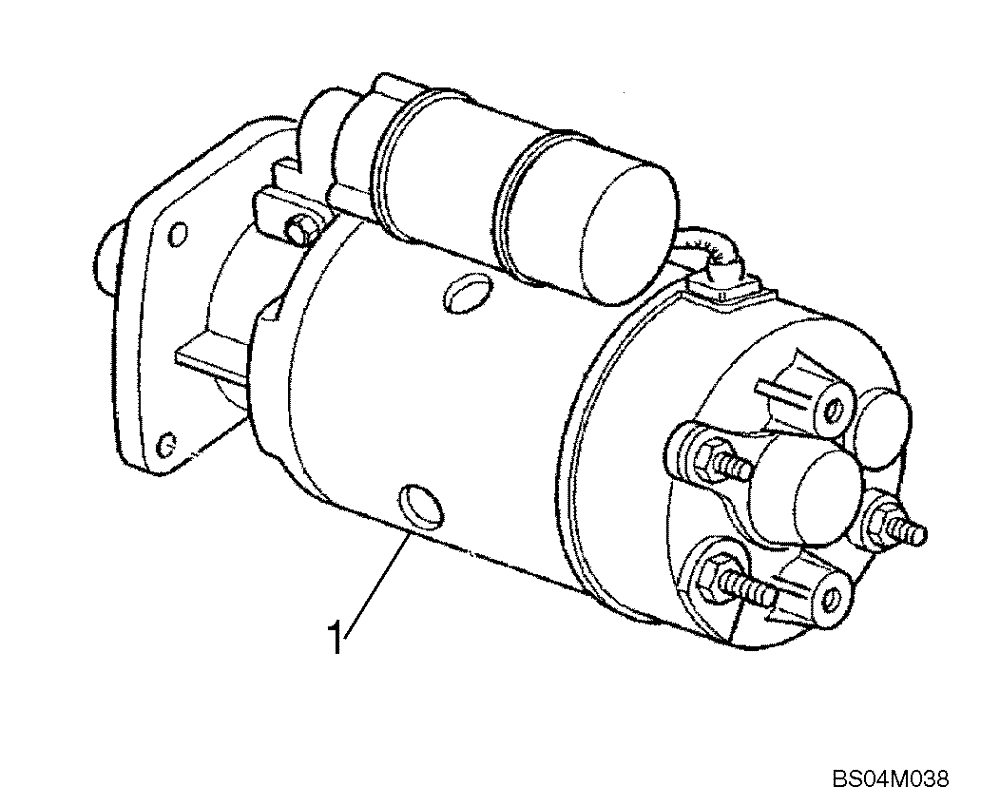 Схема запчастей Case 445CT - (04-01) - STARTER (04) - ELECTRICAL SYSTEMS