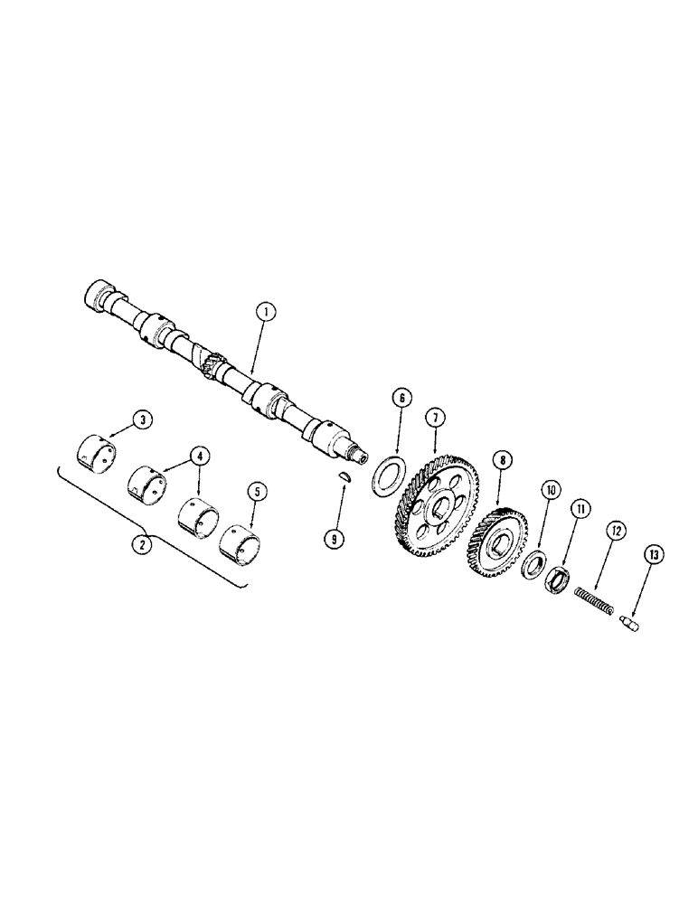 Схема запчастей Case 880 - (014) - CAMSHAFT, 336BDT DIESEL ENGINE (01) - ENGINE