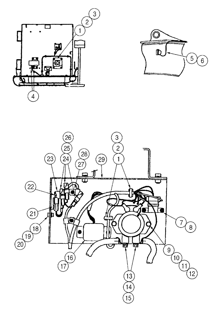 Схема запчастей Case 9050B - (4-014) - ELECTRICAL PARTS ABOVE BATTERIES, P.I.N. EAC0501196 AND AFTER (04) - ELECTRICAL SYSTEMS