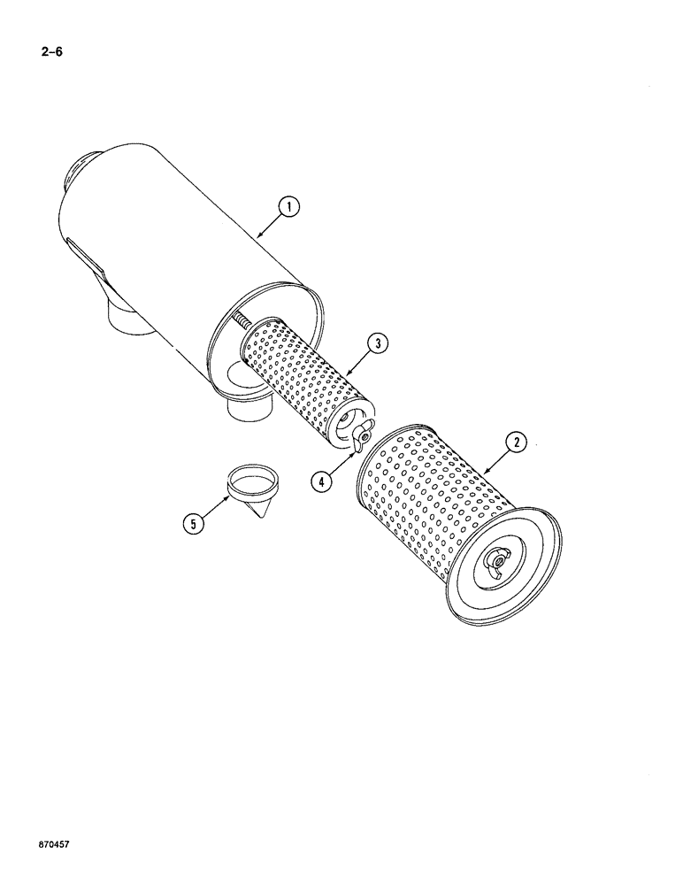 Схема запчастей Case 688 - (2-06) - AIR CLEANER COMPONENTS (02) - ENGINE