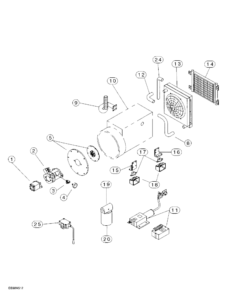 Схема запчастей Case BPDHP335 - (9-06) - ENGINE AND HYDRAULIC PUMPS 